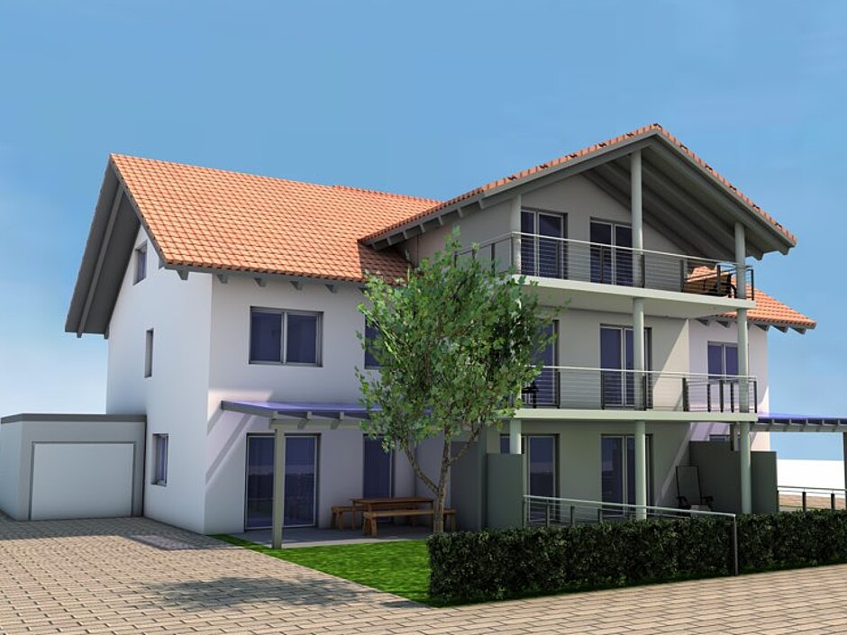 Mehrfamilienhaus 3D 